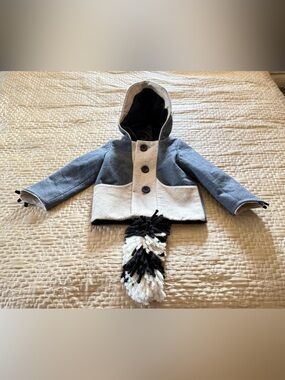 Little Goodall Unisex Wool-blend Rowdy Raccoon  Coat
Size 4T